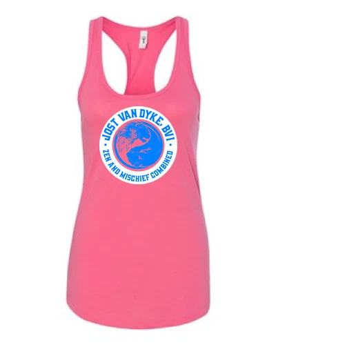 Women's Ideal Racerback Tank — Lion Spirit Jost Van Dyke merchandise